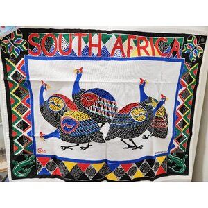 South Africa Tea Towel: Colorful Birds of Africa Kitchen Decor